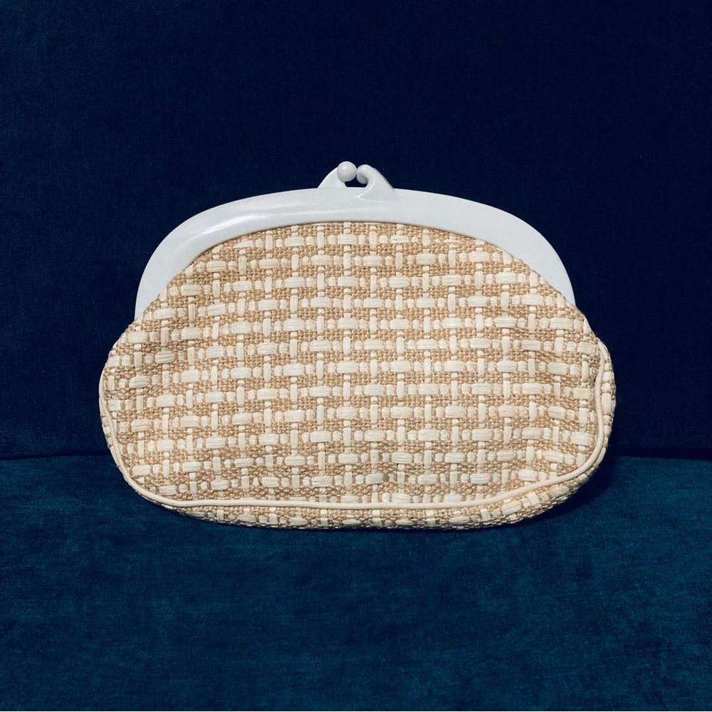Vintage Woven Straw Clutch